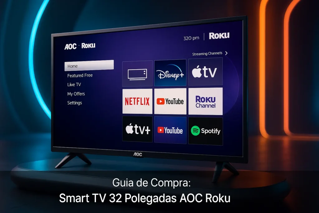 5 Melhores Smart TVs 32 Polegadas AOC Roku