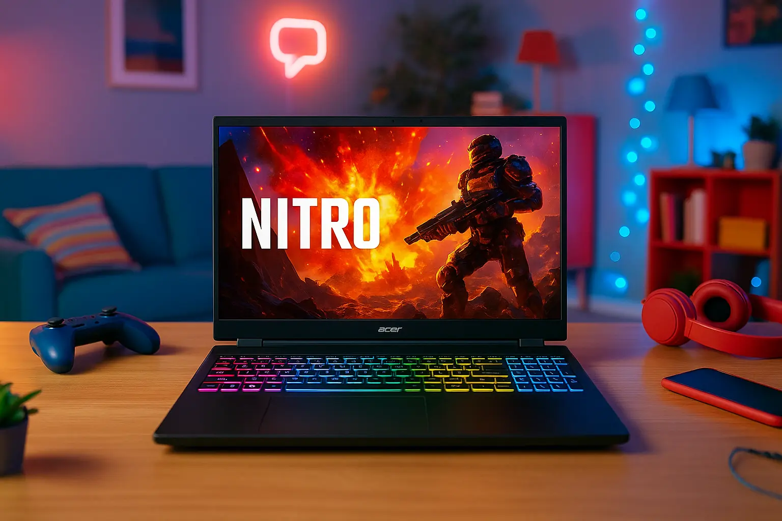 6 notebook gamer Acer Nitro 16 AN16-51-72LX i7-13620H RTX4050 com nota máxima dos usuários