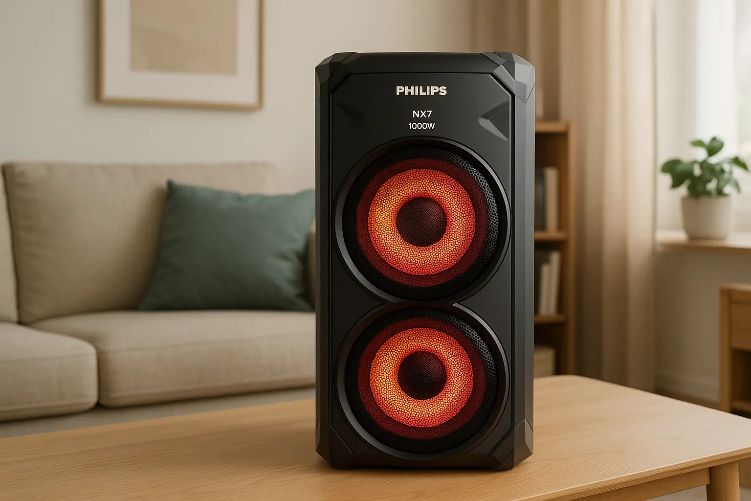 6 caixas de som Philips NX7 1000W com design premium por preço justo