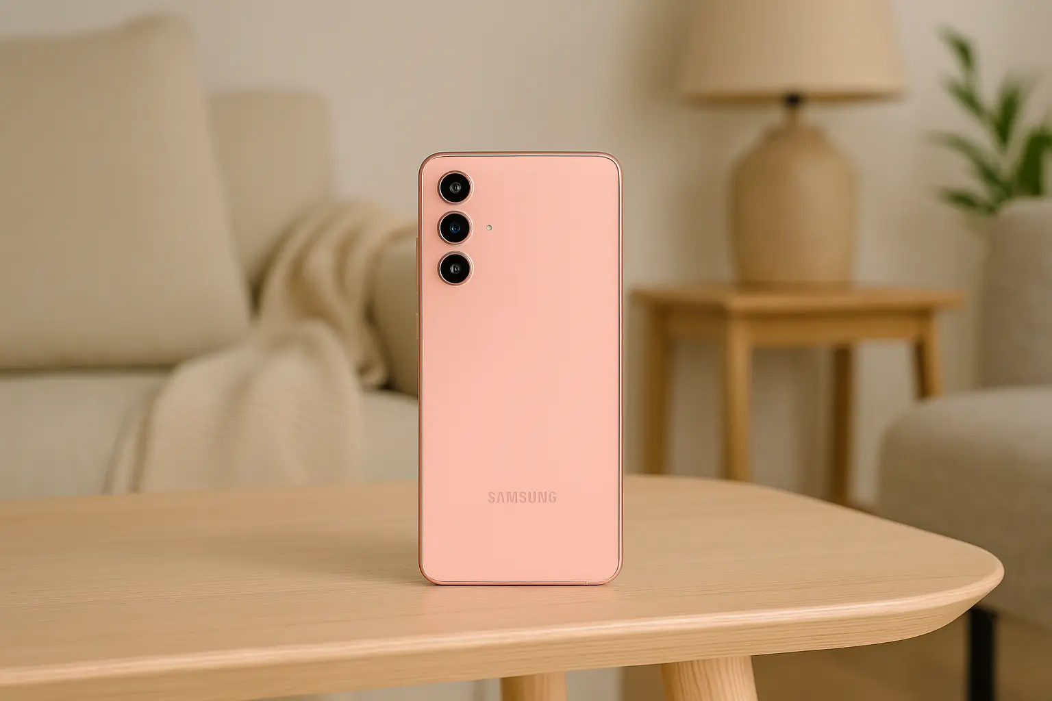 6 celular Samsung A55 256GB rosa com design premium por preço justo