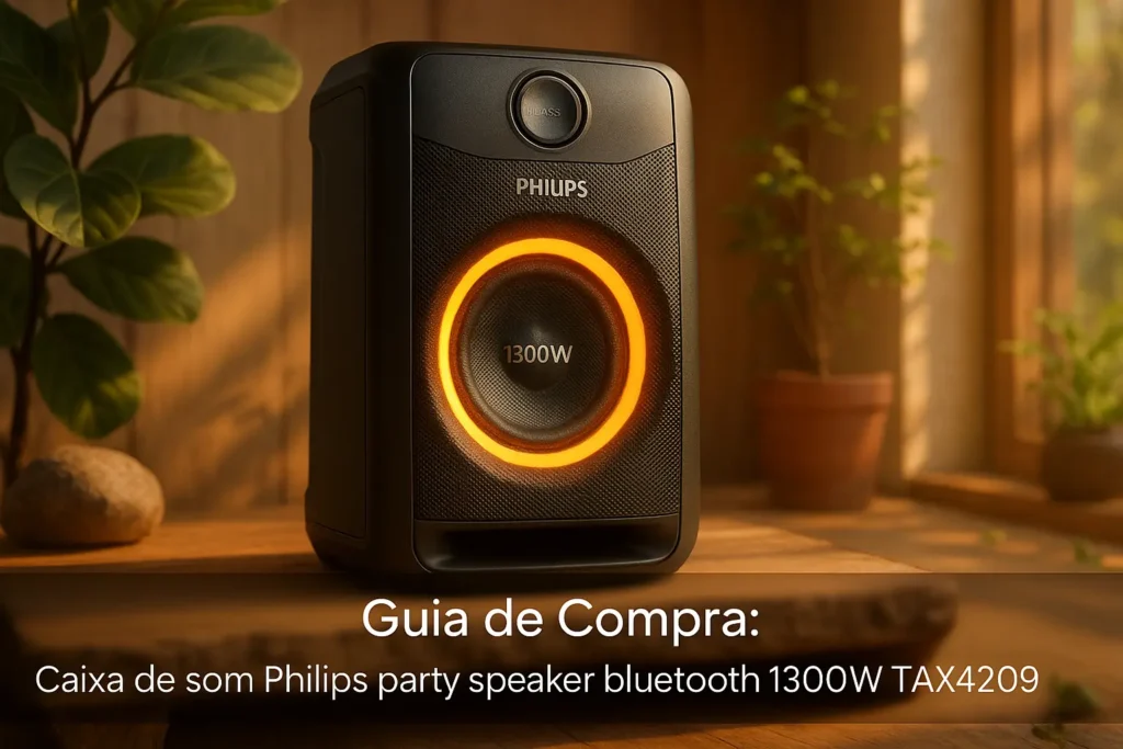 5 Melhores Caixa de Som Philips Party Speaker Bluetooth 1300W TAX4209
