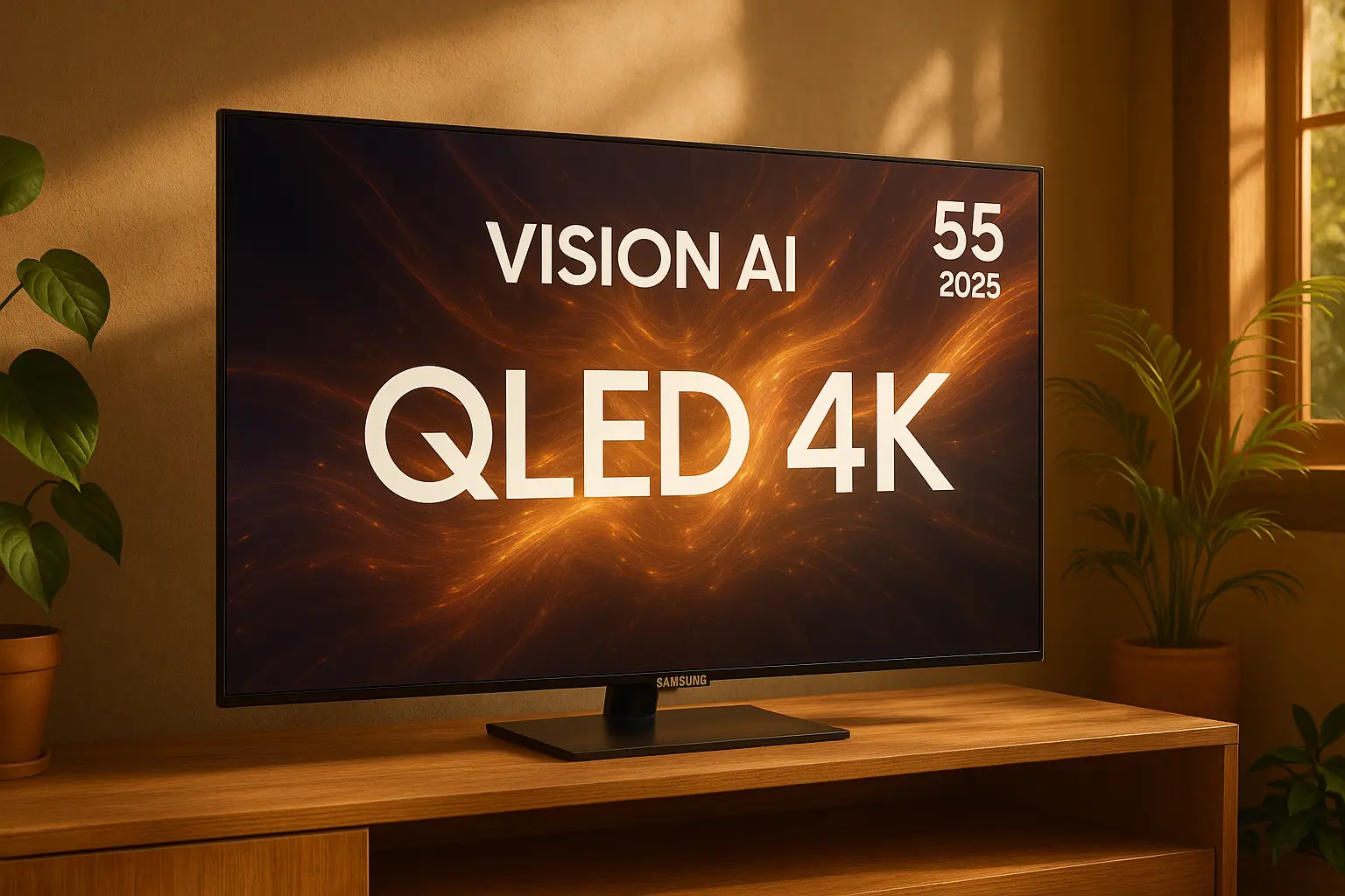 6 Samsung Vision AI TV 55 QLED 4K f1 2025 com nota máxima dos usuários em 2025