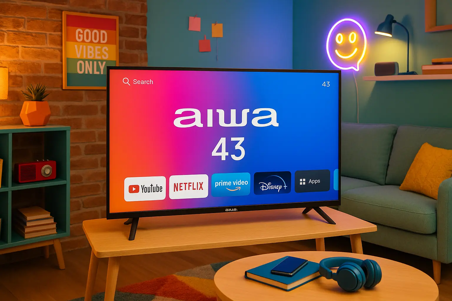 Melhor smart TV 43 polegadas Aiwa com HDR10