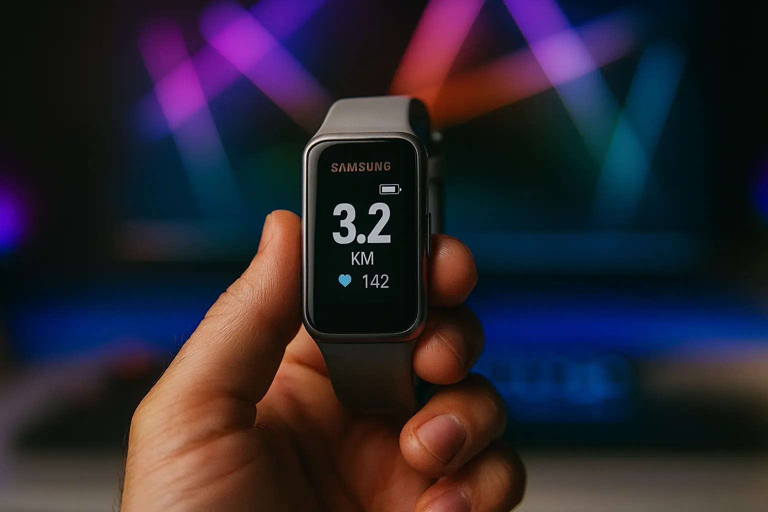 3 Galaxy Fit3 prata para treinos com estilo