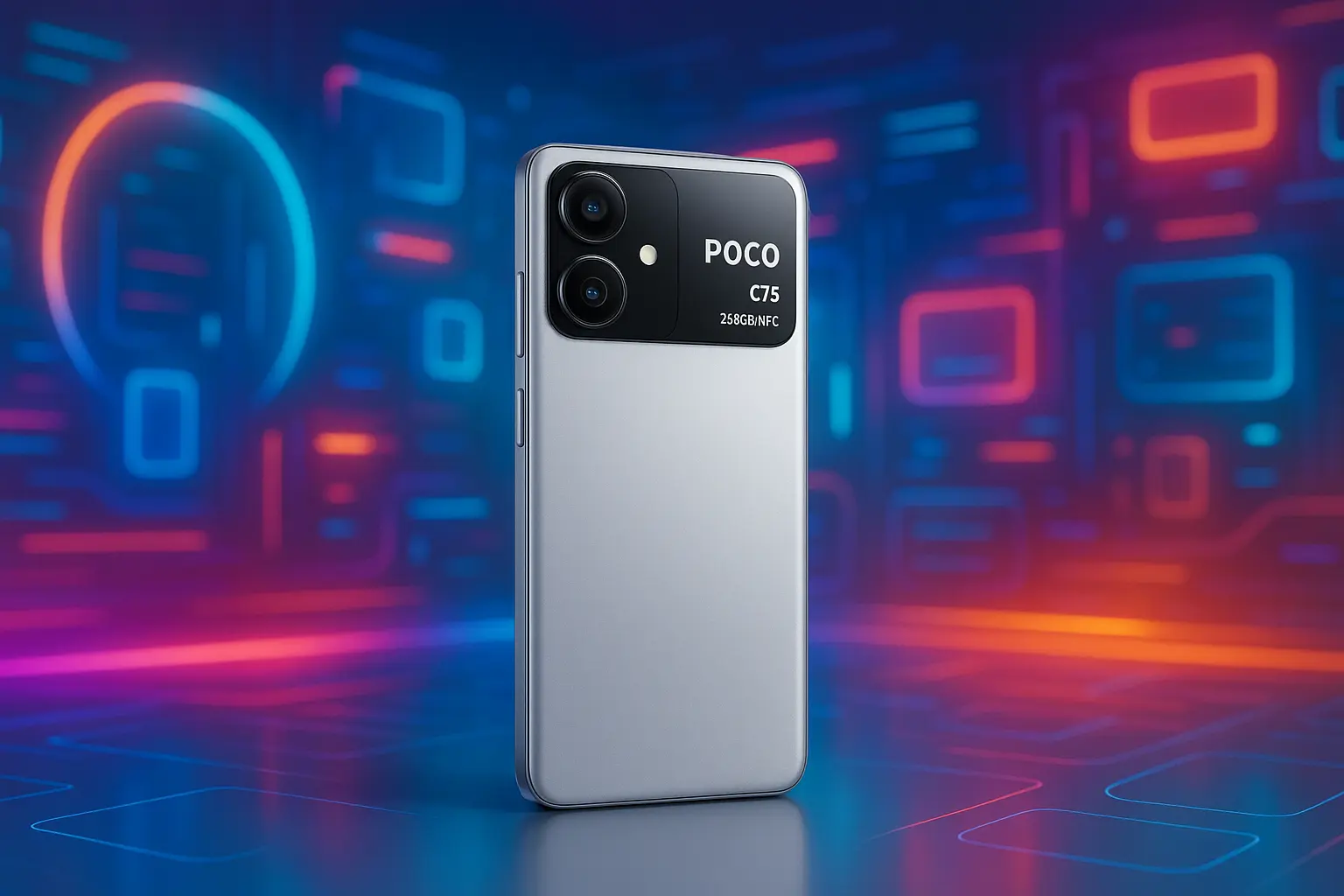 6 Poco C75 256GB NFC cor prata com nota máxima dos usuários em 2025
