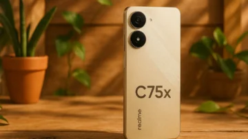 6 celular C75x Realme com desempenho turbinado