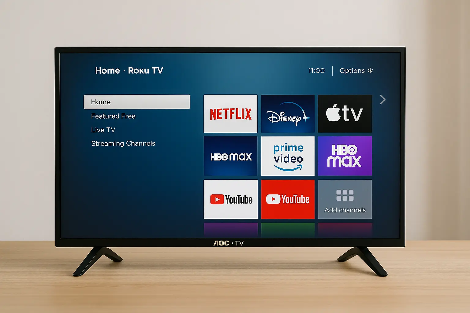 Melhor smart TV 32 polegadas AOC Roku com custo-benefício