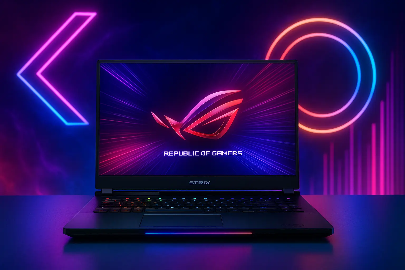 6 notebooks Republic of Gamers ASUS Strix com garantia estendida e suporte VIP