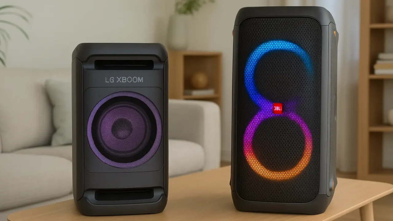 Caixas de som LG Xboom vs JBL Partybox mais vendidas no Brasil