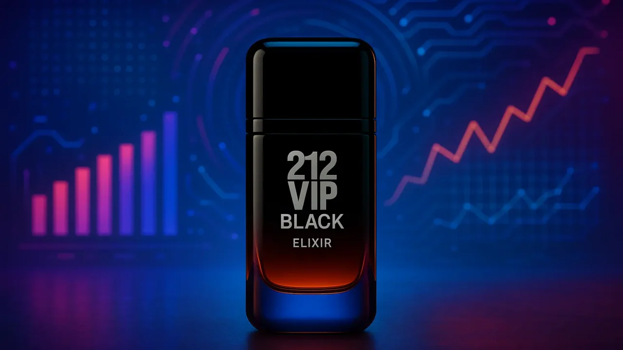 Perfume Carolina Herrera barato: 212 Vip Black em destaque