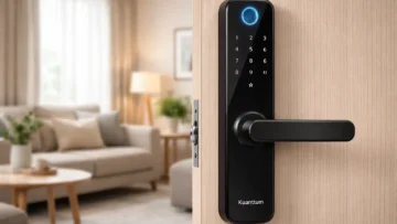 Fechadura Eletrônica Digital Biométrica Kuanttum Kappa Barata e Confiável para Todos os Bolsos