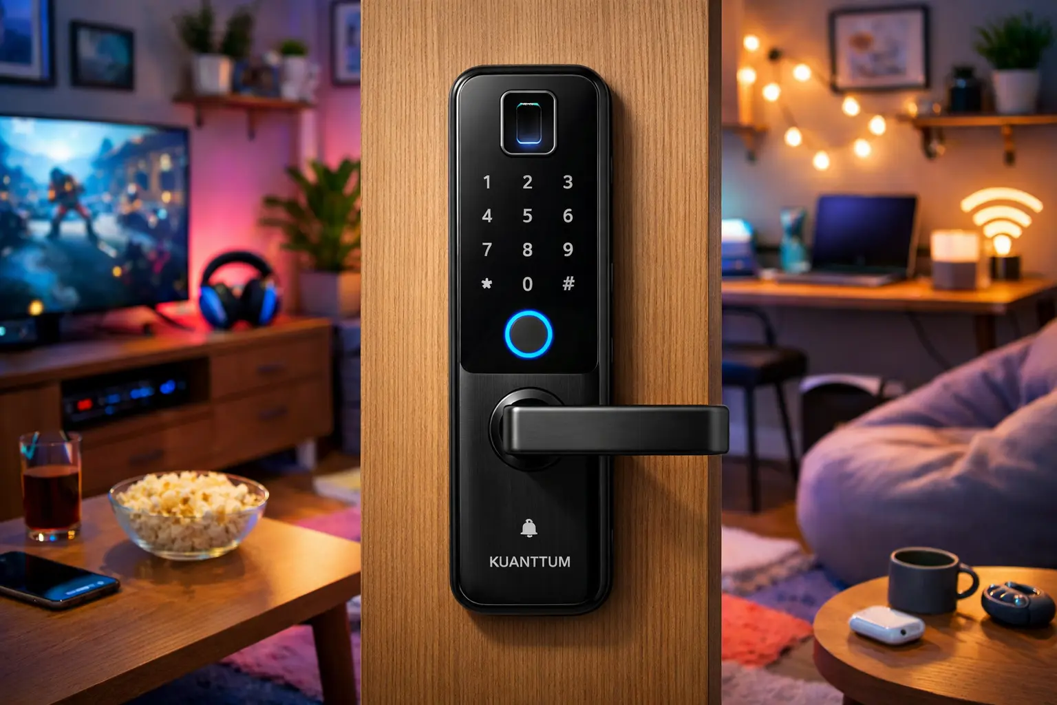 Fotografia noturna: 3 Fechaduras Eletrônicas Kuanttum que brilham no escuro