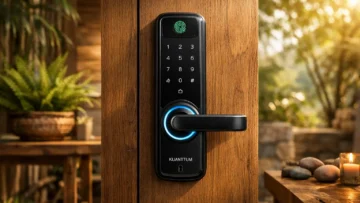 Descontos de até 15%: 3 fechaduras digitais Kuanttum em oferta especial