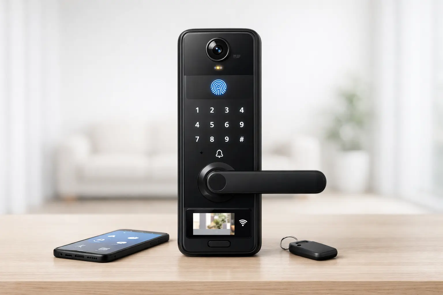 Desempenho turbinado: 3 Fechaduras Eletrônicas Digitais Biométricas Com Câmera Wi-Fi para Sua Segurança