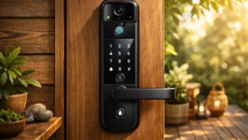 Melhor Fechadura Eletrônico Digital Biométrica Com Câmera Wifi, Controle do App Tuya