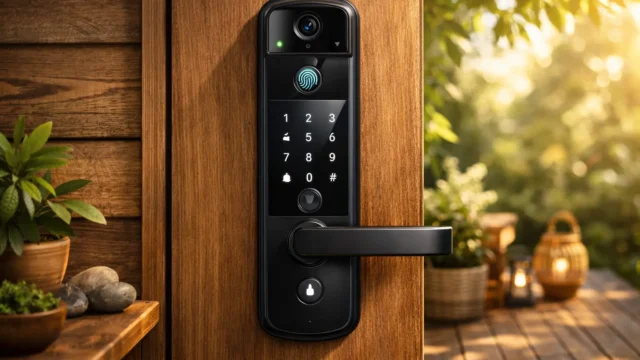 Melhor Fechadura Eletrônico Digital Biométrica Com Câmera Wifi, Controle do App Tuya