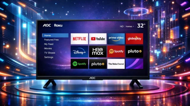 Smart TV AOC Roku 32" HD barato e confiável para qualquer bolso