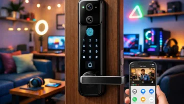 Melhor Fechadura Eletrônico Digital Biométrica Com Câmera Wifi, Controle do App Tuya