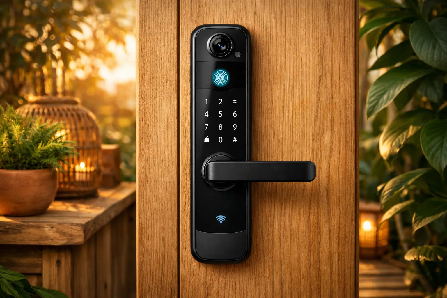 3 Fechaduras Eletrônico Digital Biométrica Com Câmera Wifi para Sua Segurança