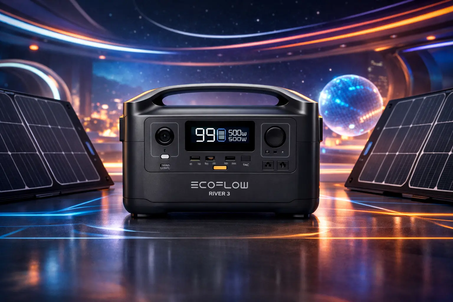 6 gerador solar Ecoflow river 3 com garantia e suporte