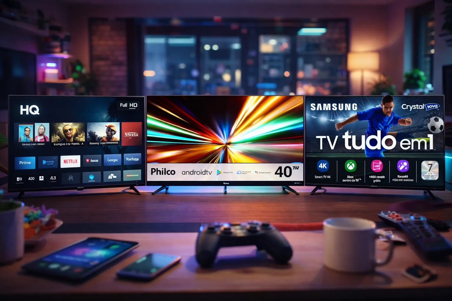 Smart TV 40 a 43: 3 opções para escolher com clareza