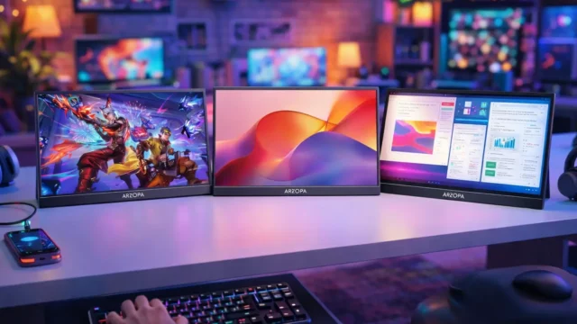 Monitores portáteis ARZOPA: 3 opções por perfil de uso