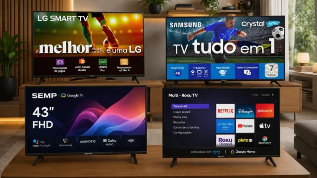 Smart TV 43: 4 opções por perfil para escolher com clareza