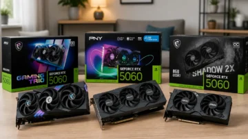 Guia de placas gráficas: 4 opções de RTX 5060 triple fan para acertar no perfil